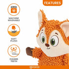 FOFOS Tough Plush Dog Toy - Fox