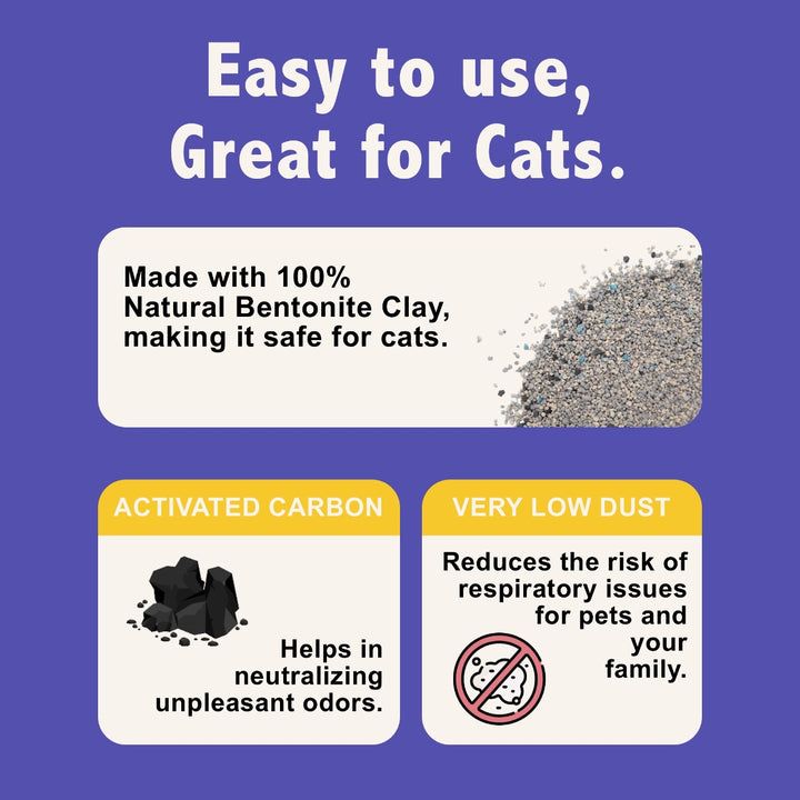 Purple Tails Cat Litter Unscented - 10 Kg
