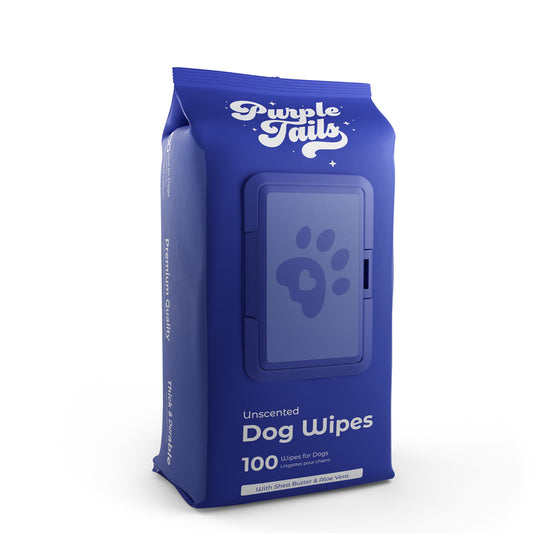 Purple Tails Dog Wipes - Unscented - 100 Wipes