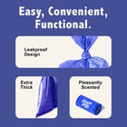 Purple Tails Dog Waste Bags - Lime & Lemony - 1 Roll (15 Bags) - Zigly