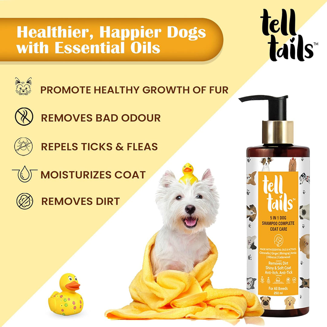 Tell Tails 5-in-1 Natural Dog Shampoo - 250ml