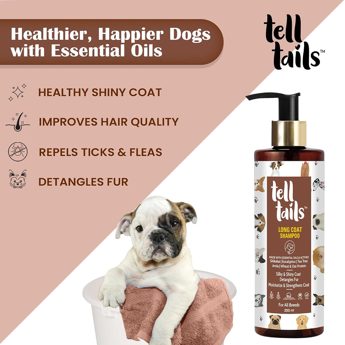 Tell Tails Long Coat Shampoo - 250ml