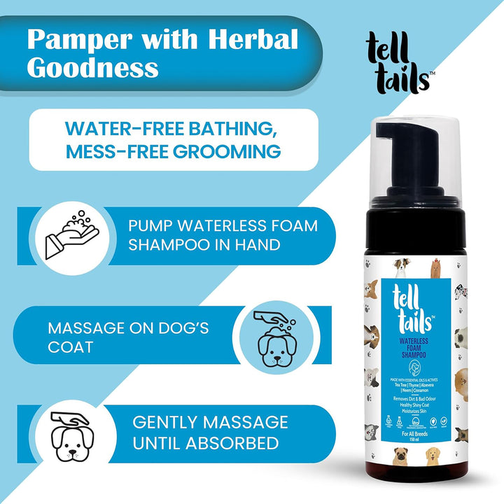 Tell Tails Waterless Dog Shampoo - 150ml