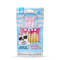 Pup Ice Rocket Lollies, Yoghurt Strawberry & Banana Flavour Dog Treat, 2 Pcs - 90g