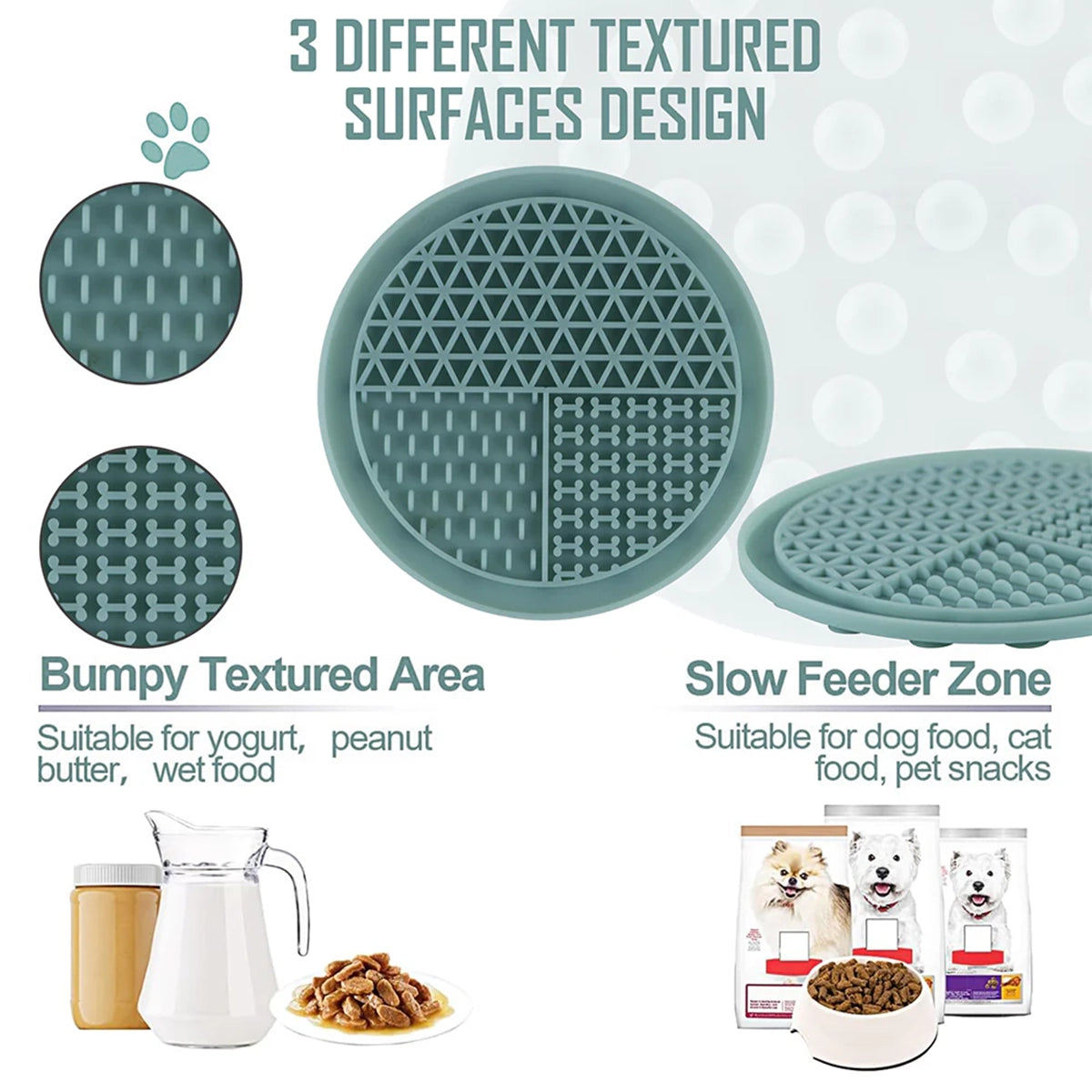Pawpourri Food-Grade Silicon Circle Shaped Dog Lick Pad