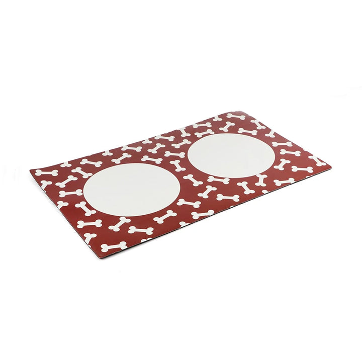 Pawpourri Stay On Mat Stainless Steel Pet Bowl Combo With Magnetic Base On Mat