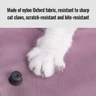 White cat paw on purple nylon Oxford fabric, scratch-resistant and bite-resistant material by Zigly