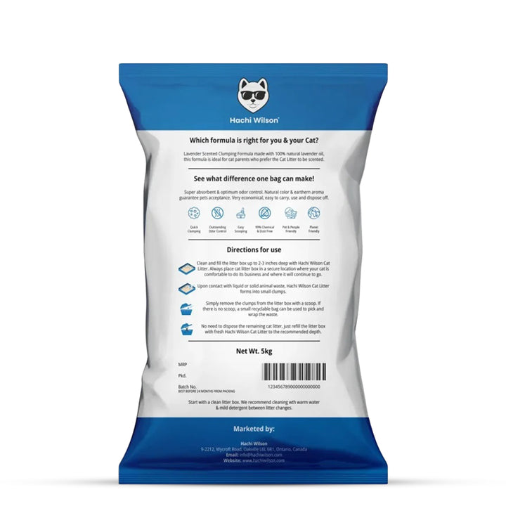 Hachi Wilson Premium 100% Natural Bentonite Cat Litter - 5kg