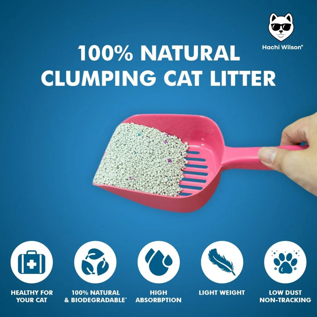 Hachi Wilson Premium 100% Natural Bentonite Cat Litter - 5kg