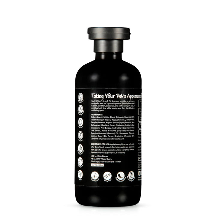 Hachi Wilson Premium 4-in-1 Dog/Cat Shampoo (USA Formulated, USFDA Approved) - 300ml