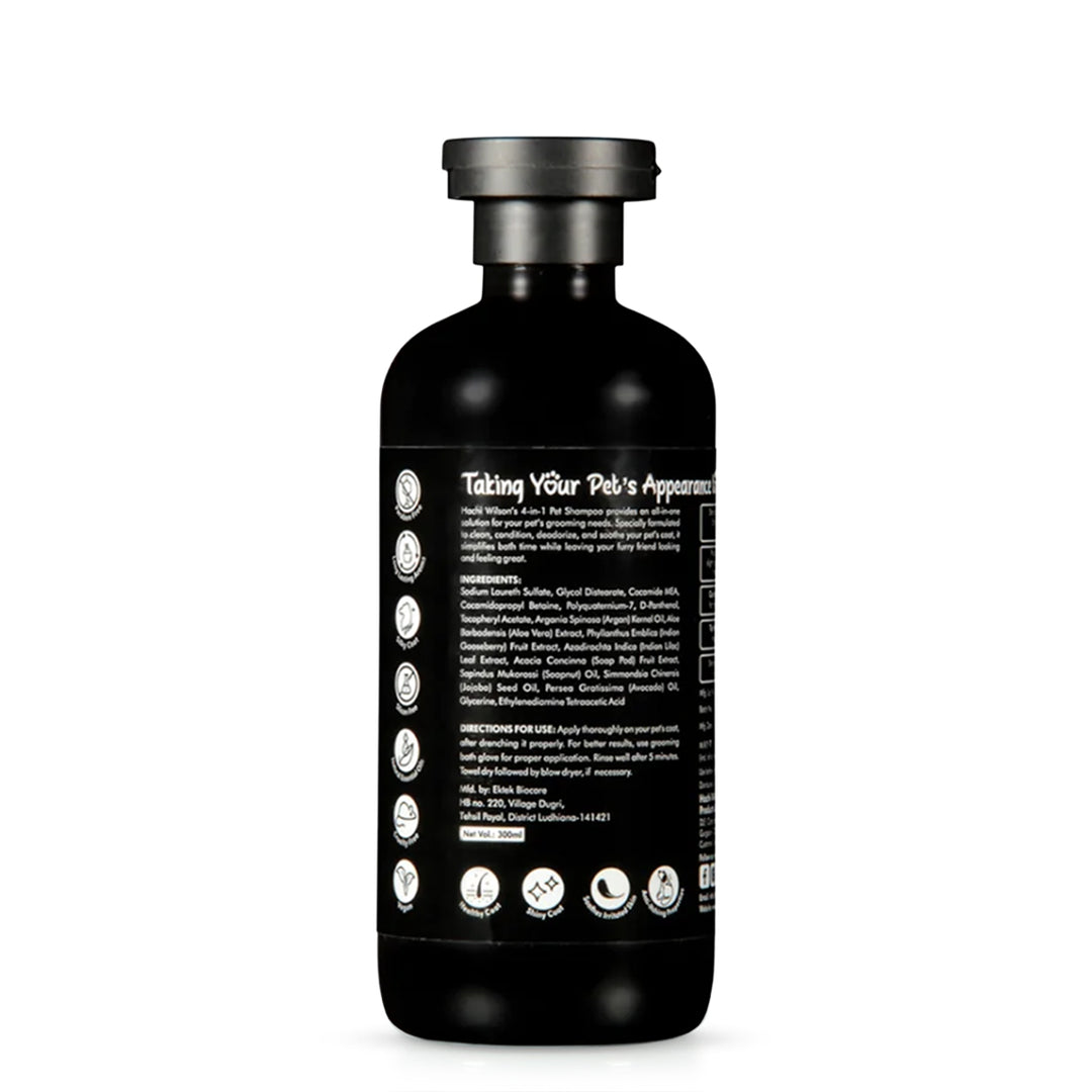 Hachi Wilson Premium 4-in-1 Dog/Cat Shampoo (USA Formulated, USFDA Approved) - 300ml