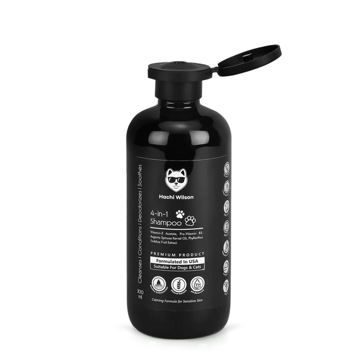 Hachi Wilson Premium 4-in-1 Dog/Cat Shampoo (USA Formulated, USFDA Approved) - 300ml