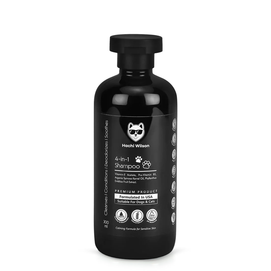 Hachi Wilson Premium 4-in-1 Dog/Cat Shampoo (USA Formulated, USFDA Approved) - 300ml