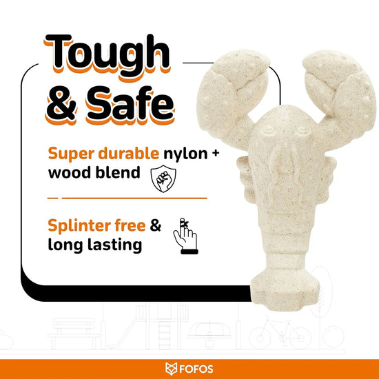 Fofos Durable Lobster Dog Chew Toy