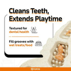 Zigly textured dog chew toy cleans teeth and extends playtime with grooves for wet treats