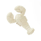 Zigly fabric lobster toy in off-white color with textured details on white background
