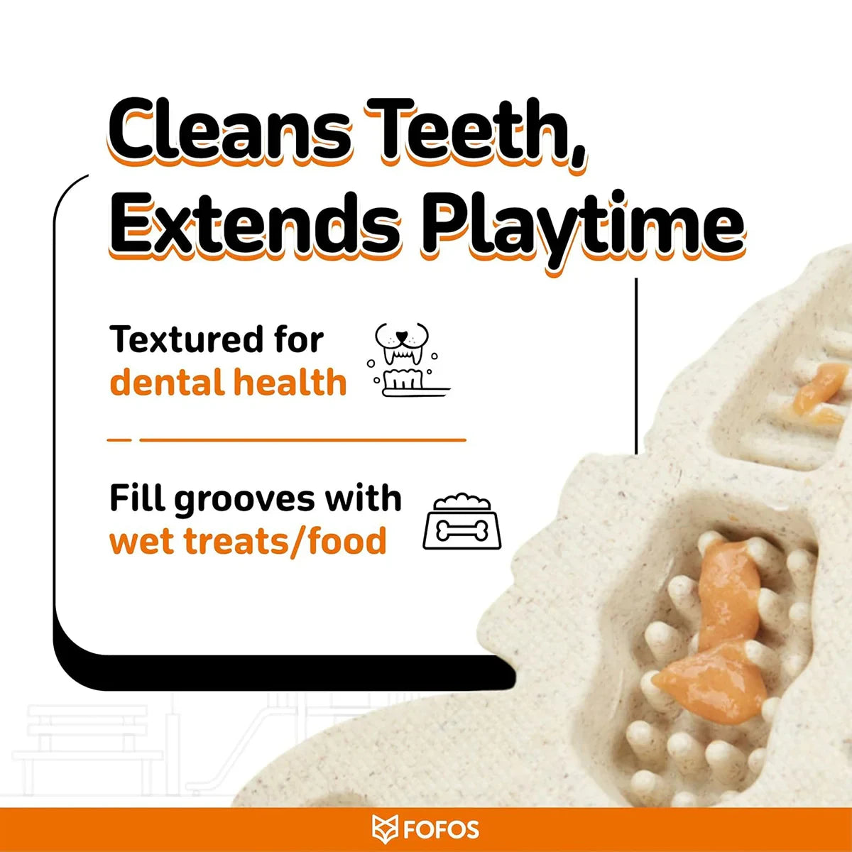 Fofos Durable Sea Bass Dog Chew Toy