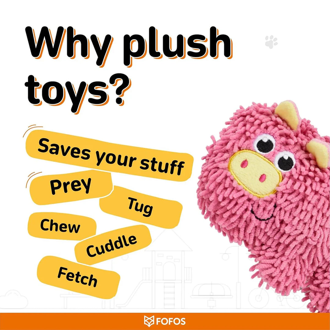 Fofos Tough Pig Dog Toy