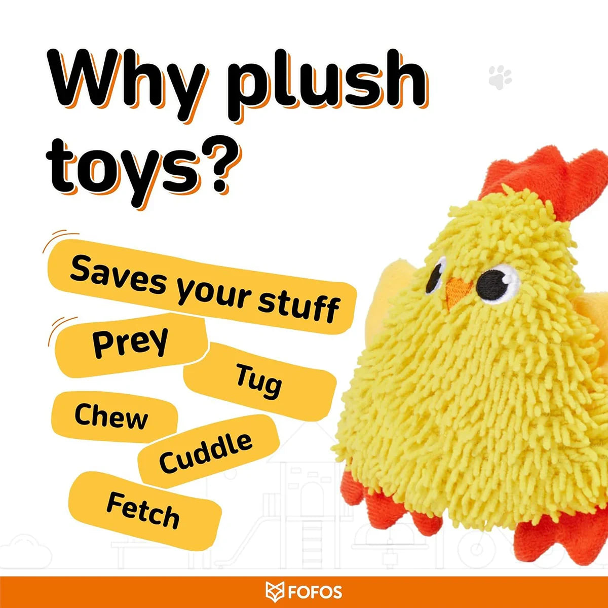 Fofos Tough Chick Dog Toy