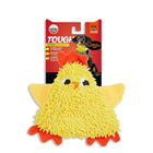 Zigly durable chew yellow plush chicken dog toy for small and medium dogs by Fofos