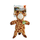 Zigly Wildlife plush giraffe dog toy with squeaky feature and nature background packaging