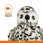 Zigly plush owl mimics prey with patterned feathers and big yellow eyes by FOFOS
