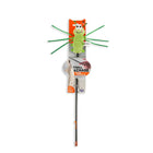 Zigly Thrill & Chase moving caterpillar cat toy on a stick with green plush insect