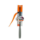 Zigly retractable cat wand with funny orange wiggle worm toy and gray handle