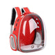 Zigly red pet backpack with clear bubble window and ventilation holes for cats or small dogs