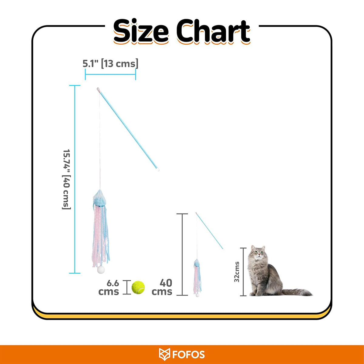 Fofos Sealife Wand Cat Toy - Pack of 4