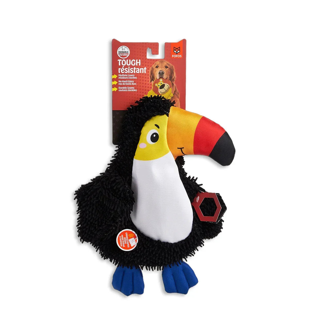 Zigly durable tough toucan dog toy with multiple layers and no hard edges