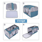 FOFOS Standard Pet Carrier - Grey/Blue - 46x28x27cm