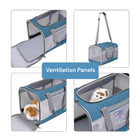 FOFOS Standard Pet Carrier - Grey/Blue - 46x28x27cm