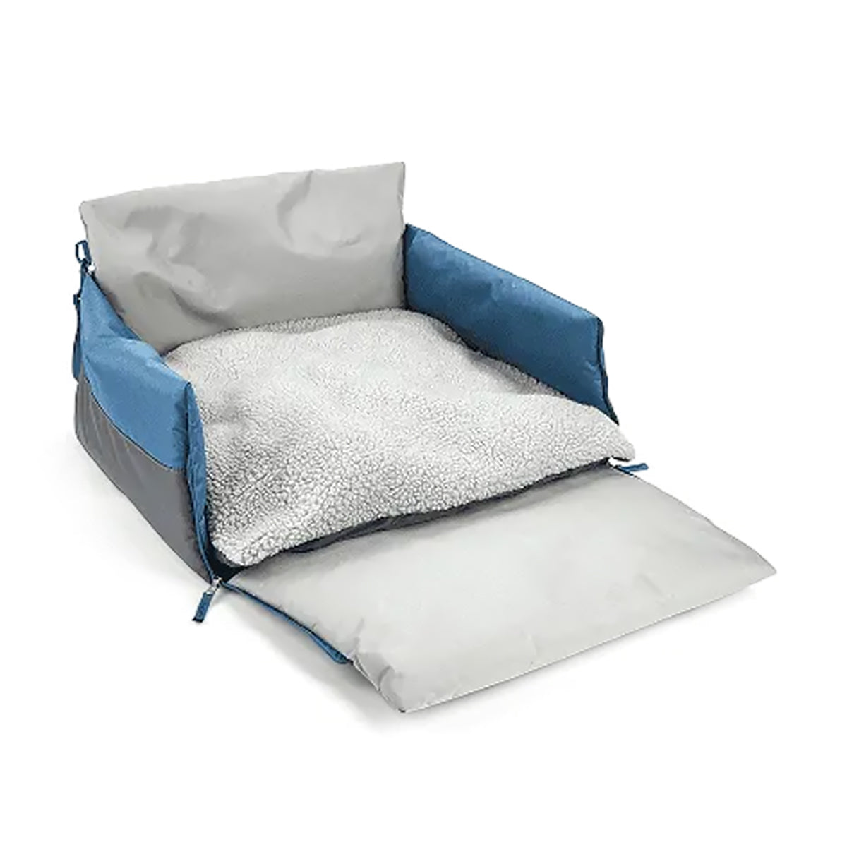 FOFOS Car Seat Pet Carrier & Bed - Grey/Blue