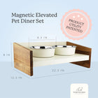 Pawpourri Magnetic Elevated Pet Diner - White
