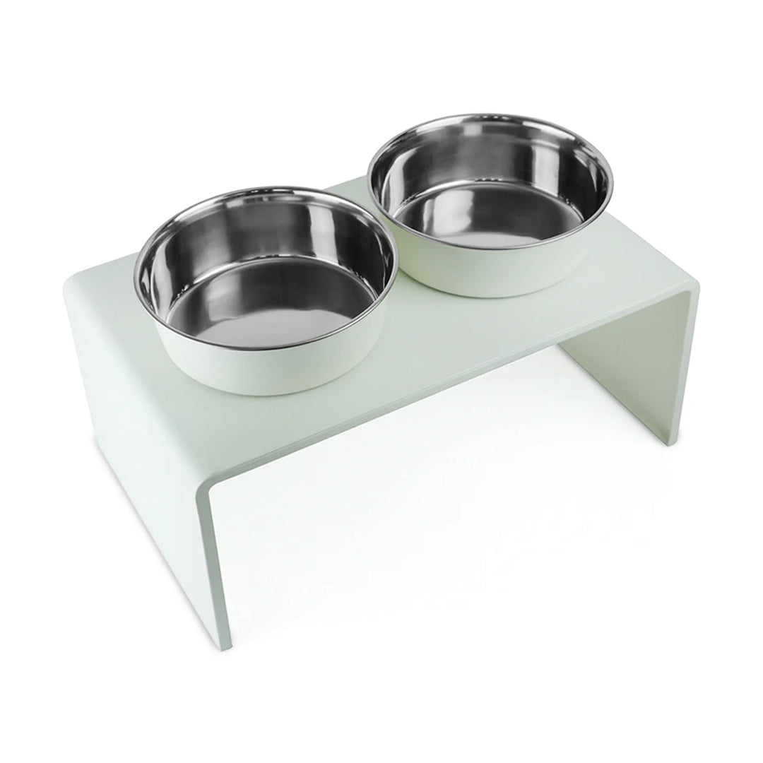 Pawpourri Metal Diner With Magnetic Bowls - White