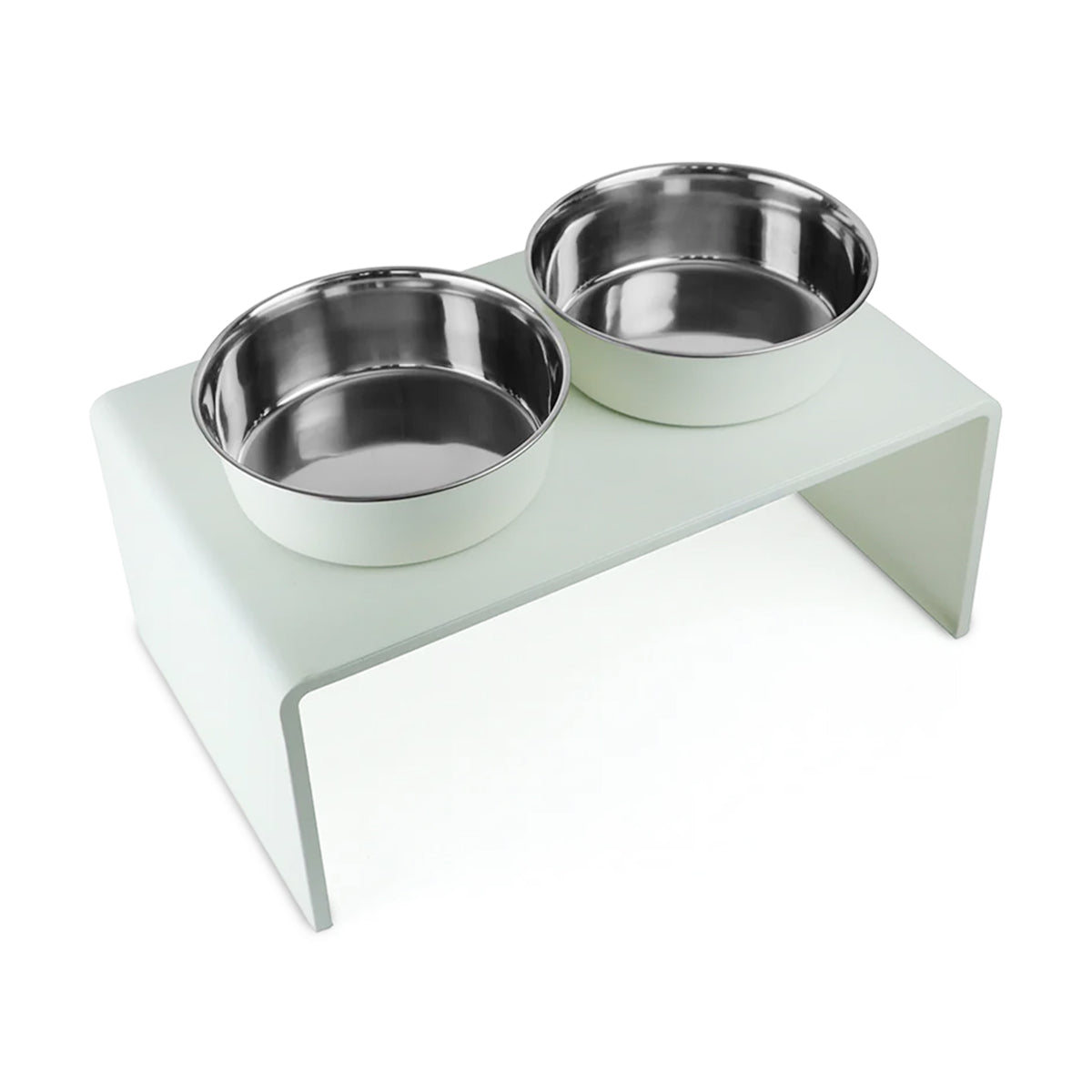 Pawpourri Metal Diner With Magnetic Bowls - White