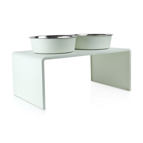 Pawpourri Metal Diner With Magnetic Bowls - White