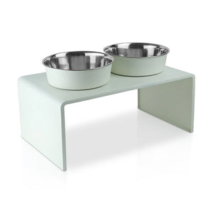Pawpourri Metal Diner With Magnetic Bowls - White