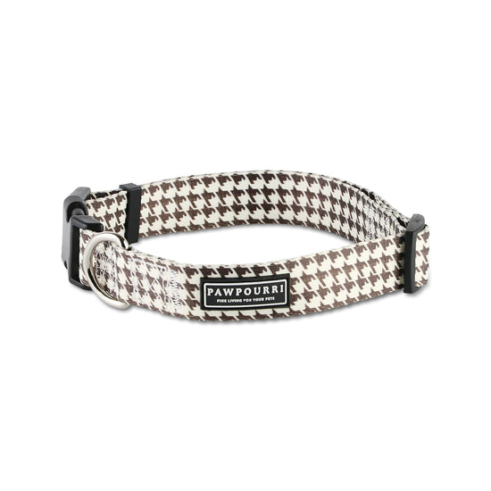 Pawpourri Houndstooth Black & White Collar For Dogs