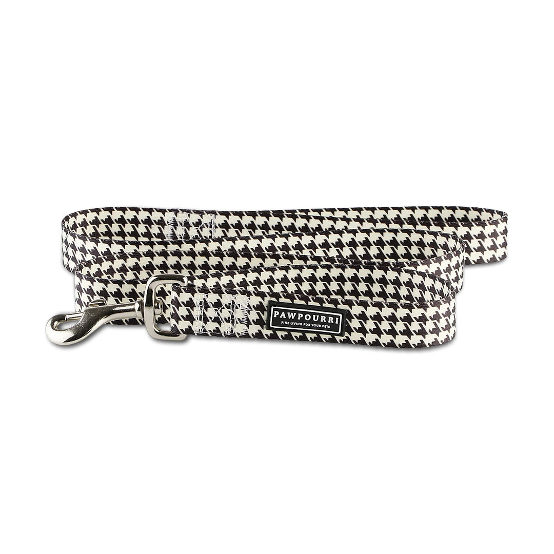 Pawpourri Houndstooth Black & White Leash For Dogs