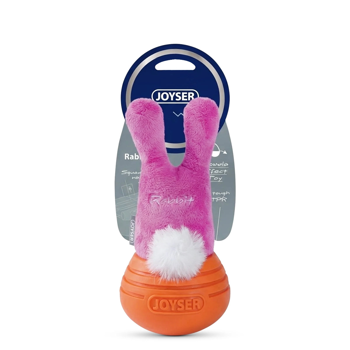 Joyser Woball Rabbit Dog Toy - Pink/Orange - M/L