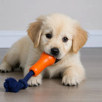 Joyser Ropper Dog Toy - Orange/Dark Blue - S-M