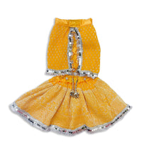Pawgy Pets Yellow Dog Lehenga