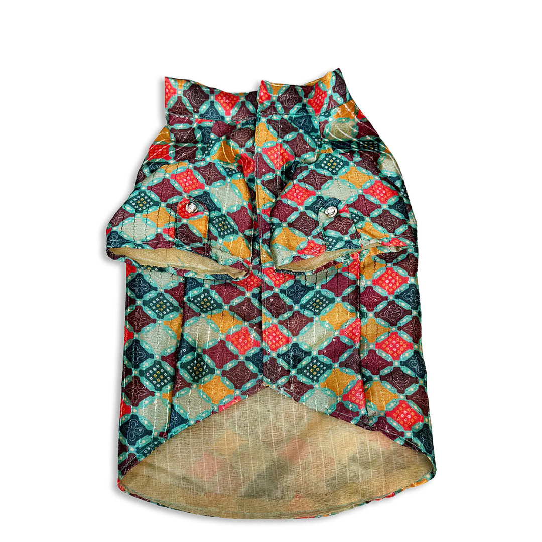 Pawgy Pets Silk Dog Kurta Multi