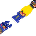 Zee.dog colorful dog collar with blue buckle and yellow zigly charm detail