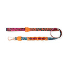 Zigly colorful leopard print dog leash with leather handle and metal clasp