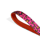 Zigly colorful pink and orange leopard print strap with orange inner lining