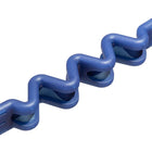 Zigly blue plastic zigzag strap with mesh inserts on white background