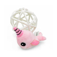 FOFOS Pink Unicorn In A Cage Catnip Cat Toy